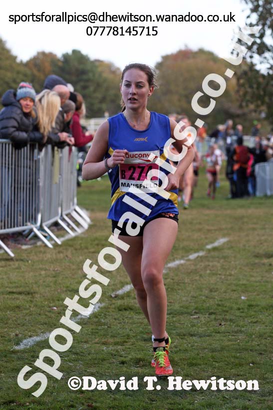Junior women, 2016 National Cross Cpuntry Relays, Berry Hill Park, Mansfield. Photo: David T. Hewitson/Sports for All Pics